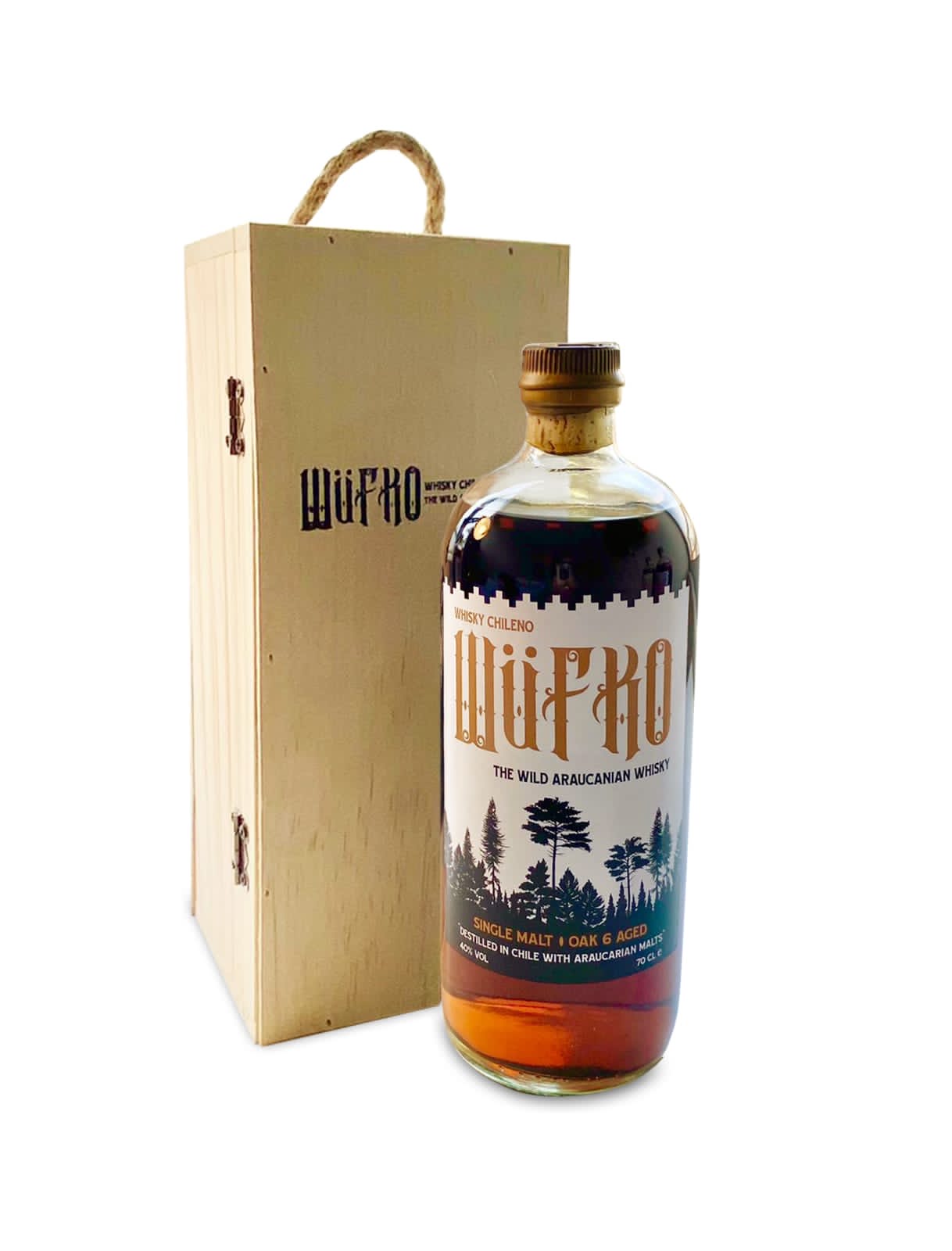 Whisky Wüfko single Malt Chileno con Caja